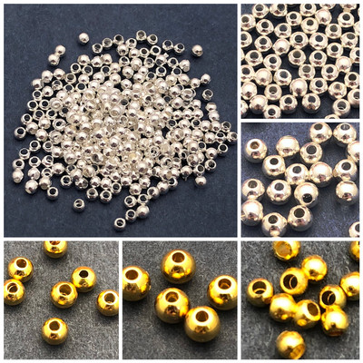 保色黄铜隔珠diy手链发簪配件