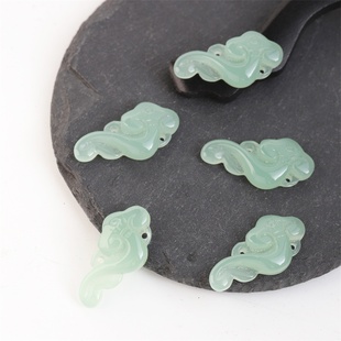 5个价树脂仿天然石15 30mm双孔如意diy古风发簪绑花手链串珠饰品