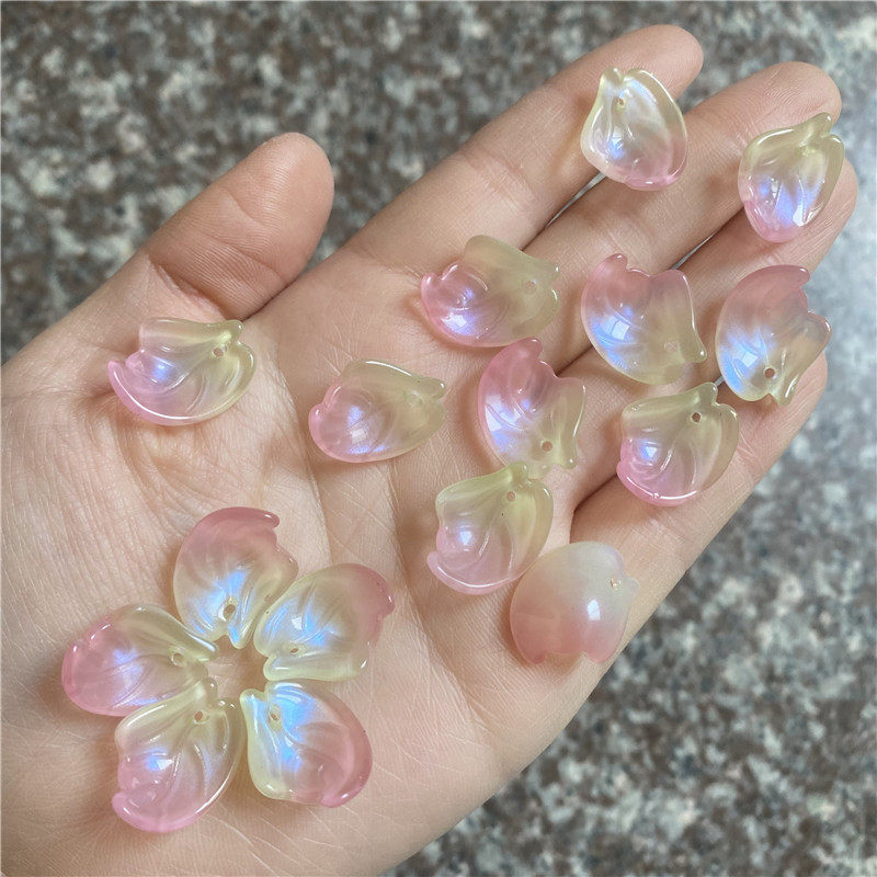 50片16*19mm大号雪腊梅琉璃花瓣diy古风发簪步摇玉簪花材料