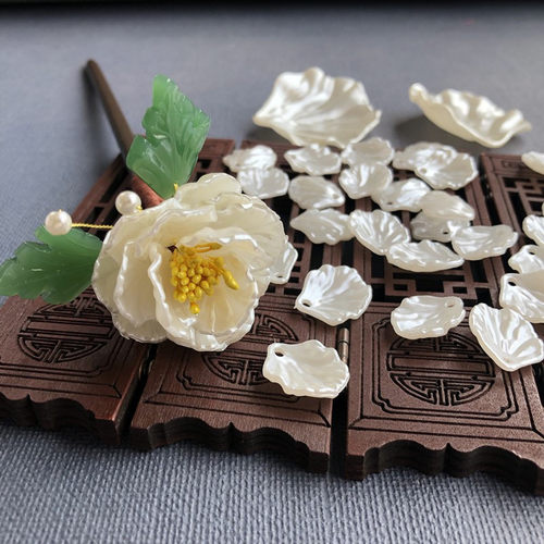 亚克力白菜叶牡丹花瓣新中式饰品