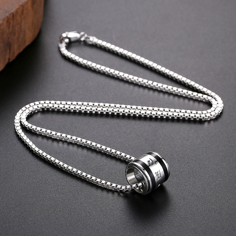 男士项链吊坠 黑色皮绳转运珠挂坠 个性潮流嘻哈街舞hiphop 925银在类目 饰品/流行首饰/时尚饰品新, 项链中 - 来自Buy2taobao.com提供专业的淘宝代购服务