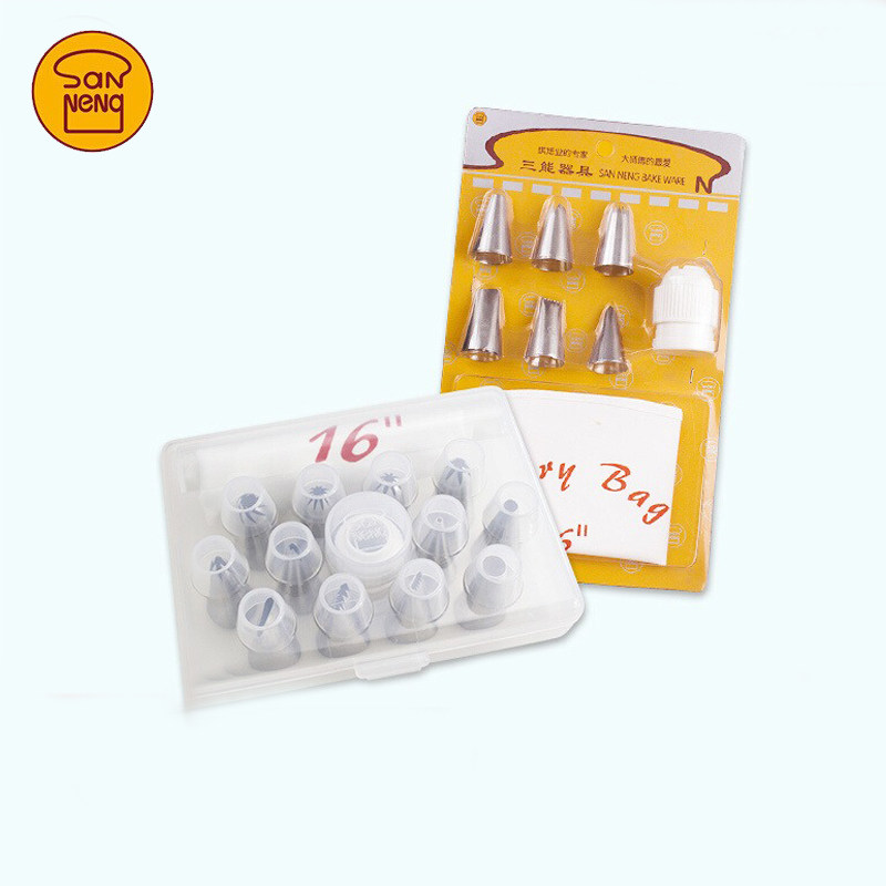 三能屋诺烘焙器具SN7016裱花嘴套装中号小号挤花嘴蛋糕装饰SN7019