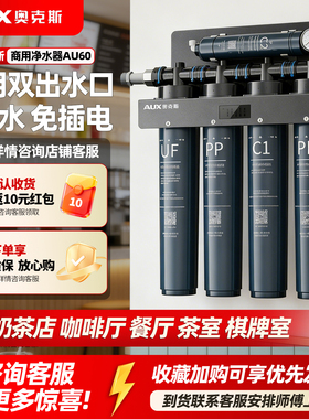 奥克斯商用净水器双出水直饮自来水过滤器0废水免插电奶茶店专用