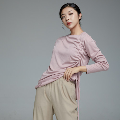 华丽独秀现代舞宽松抽绳上衣