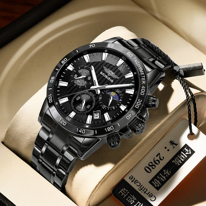 阿玛妮男士手表机械瑞士正品十大黑武士男款品牌学生潮流防水运动