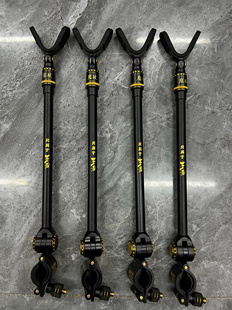 剑冈名满天下超凡魔杖 后挂支架配件鱼竿架杆通用万向夹牢固竿挂