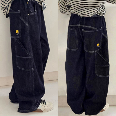 小智同学男童女童秋季原色牛仔裤