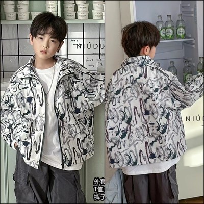 牛哆哆夹克拉链衫涂鸦印花外套