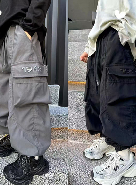 大E小e童装秋装新款裤子男童女童潮牌帅气儿童工装裤长裤81152