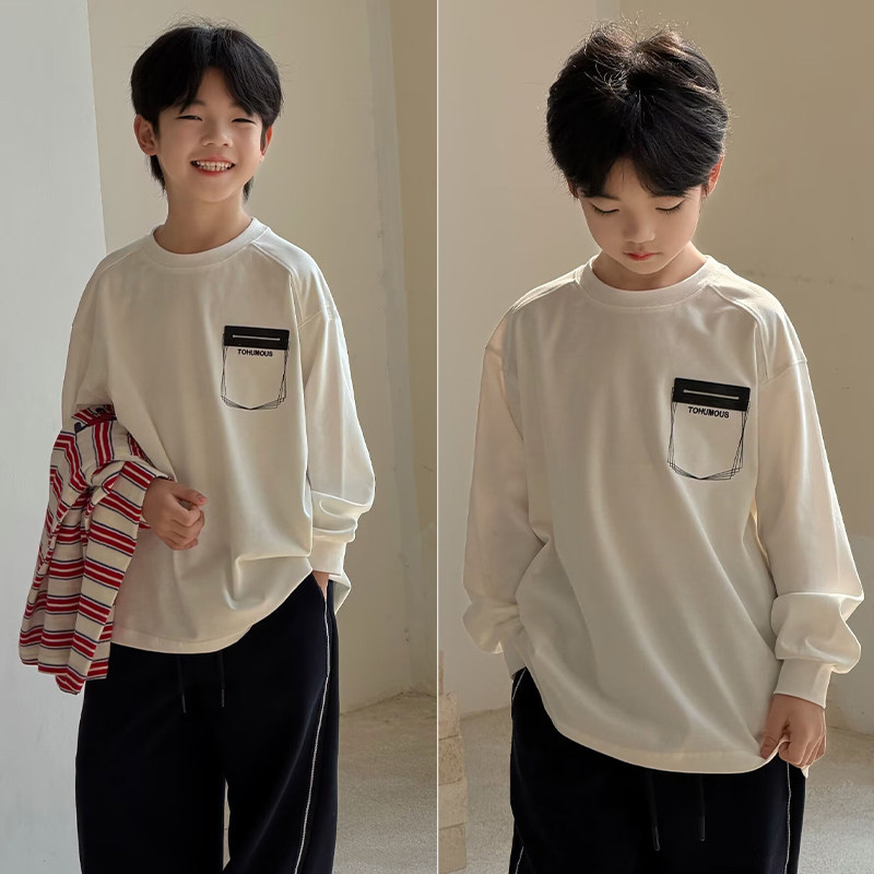 布芮欧童装26春装新款男童女童舒适简约打底长袖儿童T恤卫衣56203,童装/婴儿装/亲子装,T恤,淘宝优惠券,粉丝福利购,淘宝优惠卷