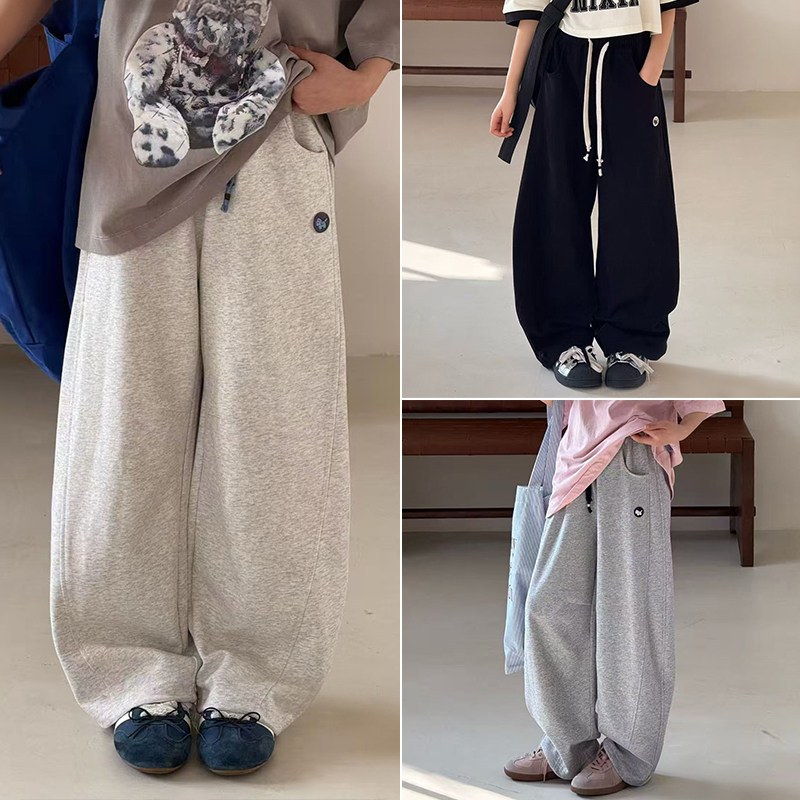 阳光爱橦童装26春夏新款男童女童弯刀收脚儿童薄款直筒运动裤5230