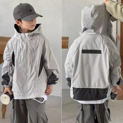 大E小e新款帅气夹克拉链衫冲锋衣