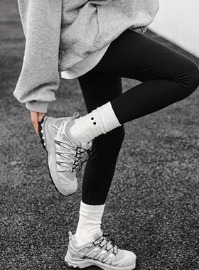 YouSocks潮流刺绣眼睛纯色简约风小众少女中筒袜百搭秋冬长袜