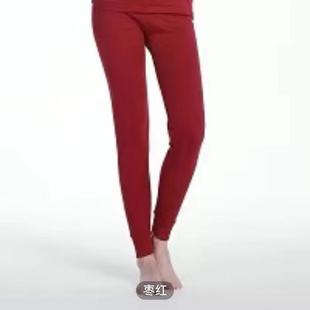 追鹿女士单条秋裤3205款纯棉全棉宽松收口裤脚中厚棉高腰中老年人