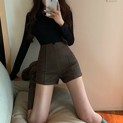 Real shot real price autumn and winter high waist thin pants, casual and versatile shorts