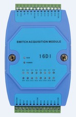 Смарт-конвертер 通用16路开关量输入模块 干结点输入采集模块 rs485通讯 光电隔离