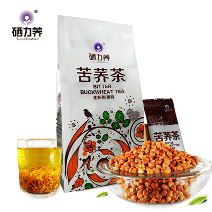 硒力荞 苦荞茶192g 全胚芽花草茶 大凉山苦荞麦茶 袋装