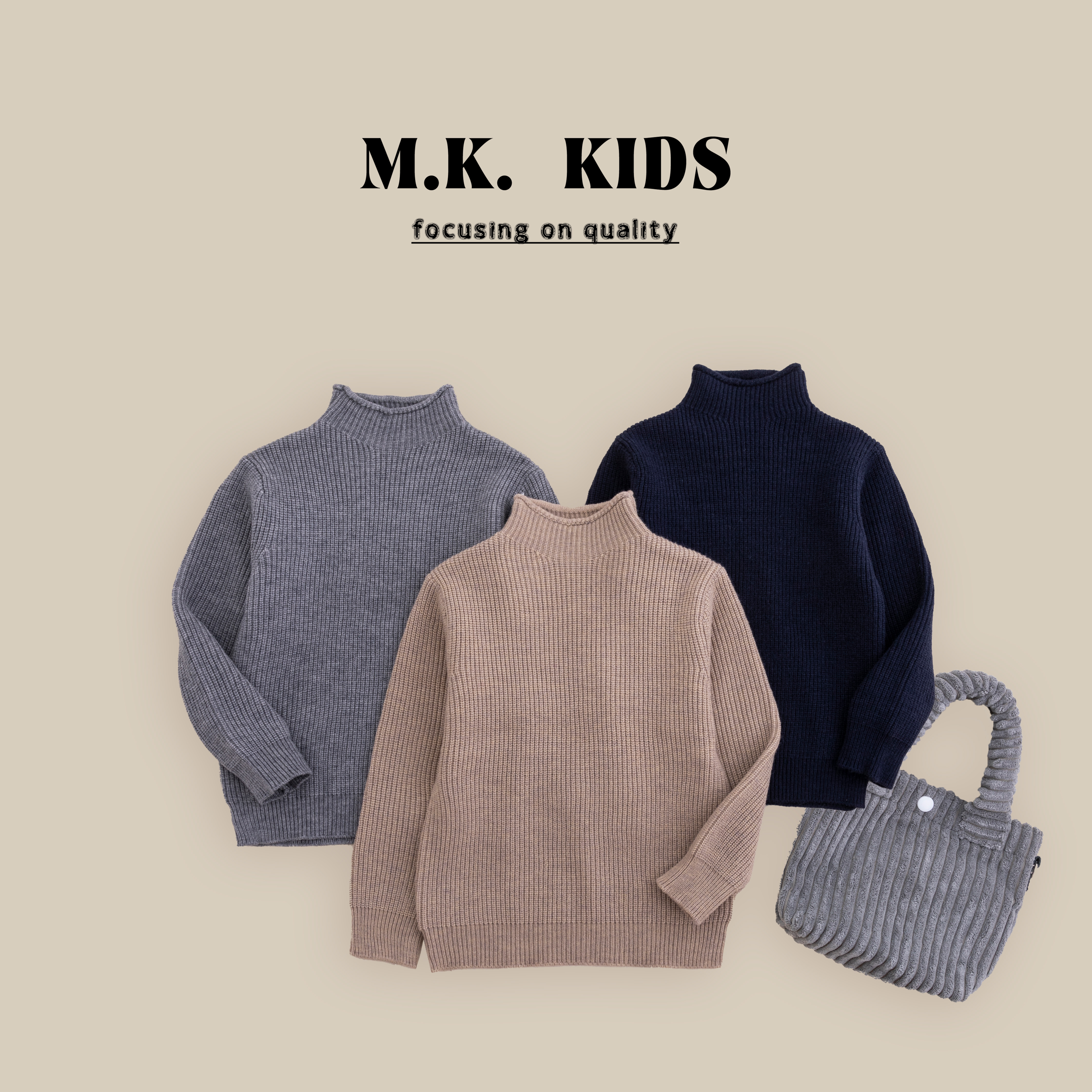 儿童半高领毛衣2024秋装新款男童春秋上衣内搭QH9071