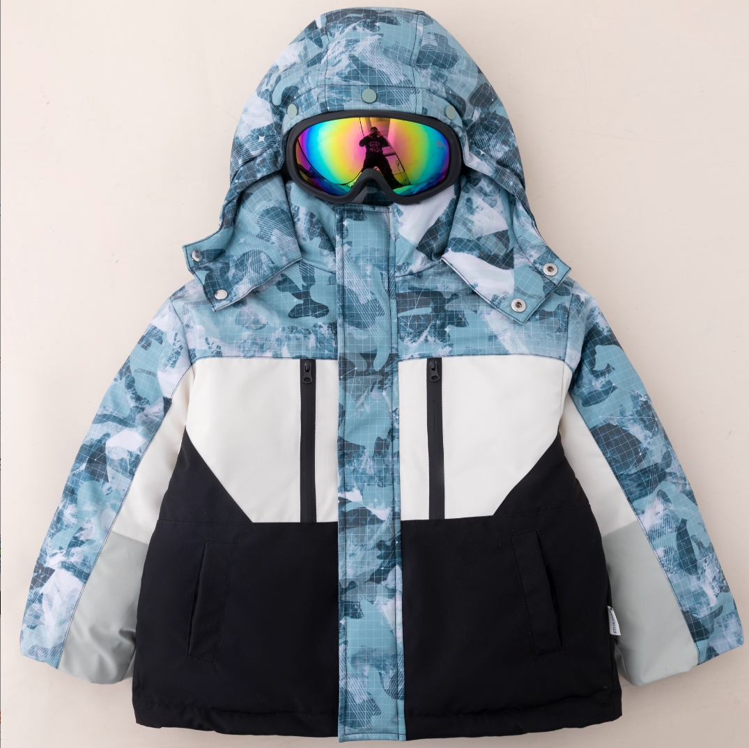 【滑雪梦】男童棉服儿童迷彩加厚滑雪镜外套2024新款DA70237