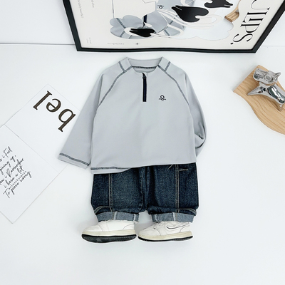 儿童打底衫男童T恤2025新款秋冬装洋气宝宝 BQ25888Y