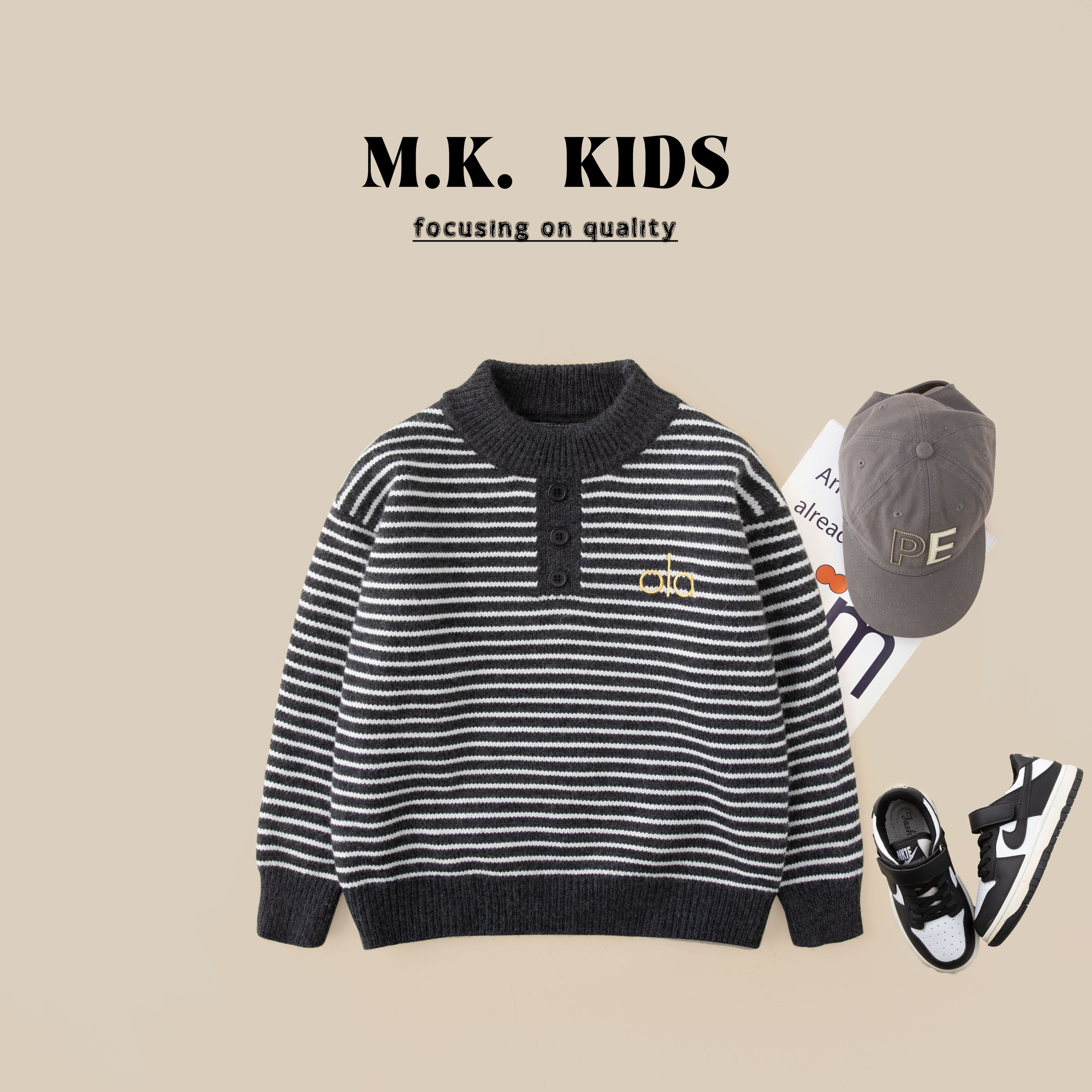 儿童毛衣2025新款男童秋冬潮流时尚原来针织上衣DS7517华子童装