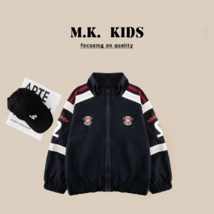 儿童外套2026新款男童春款潮流立领夹克棒球服CJ7665华子童装