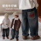 加绒裤 子儿童2025新款 秋冬装 男童牛仔裤 洋气FB25370悠悠童话童装