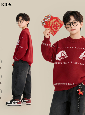 儿童毛衣2025新款男童冬款潮流时尚加厚针织上衣DS7609华子童装