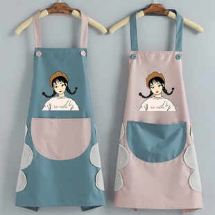 可擦手防水防油家用厨房围裙腰女时尚 做饭 男大人定制logo印字韩版