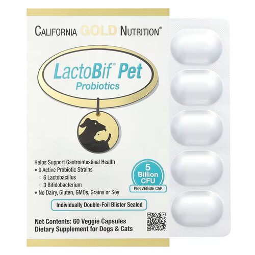 美国CGN宠物猫狗益生菌50亿CFU排便困难菌群平衡肠胃消化健康60粒