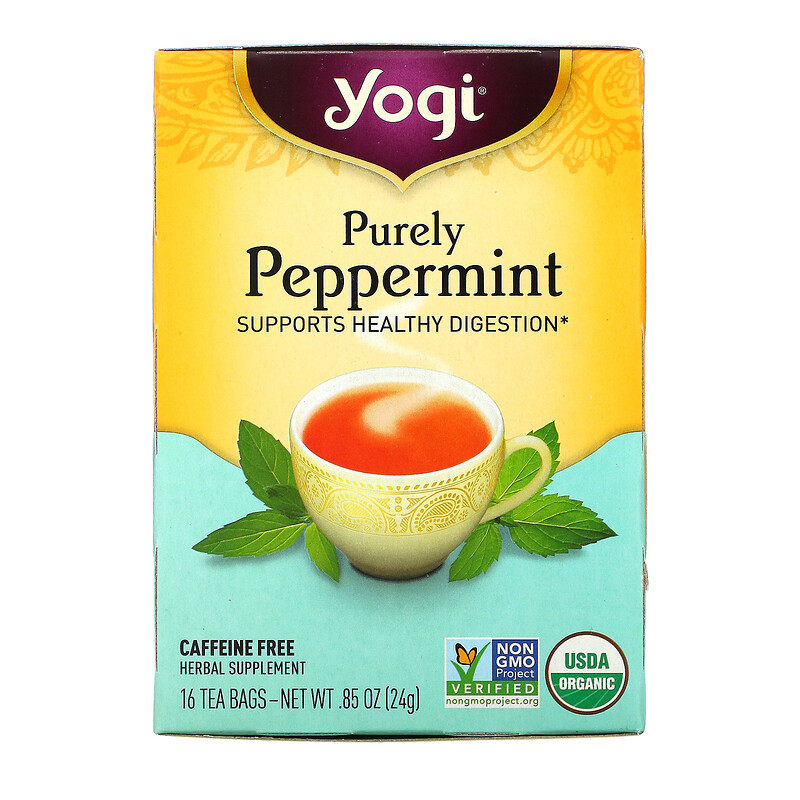 现货美国Yogi Tea纯薄荷草本茶清凉降暑舒缓肠胃祛除口腔异味16包