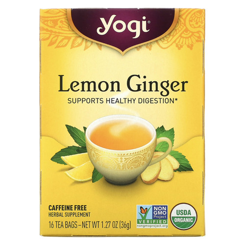 消化健康柠檬姜茶美国茶yogi