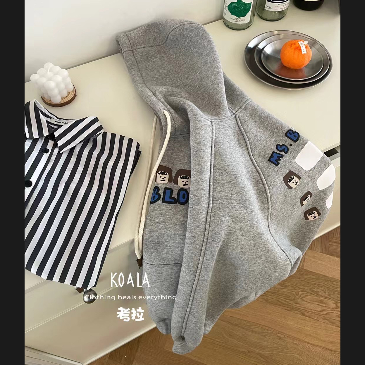 潮牌正品太洋气厚绒卫衣