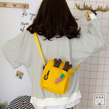 日系软妹学生单肩包帆布包女 韩国ins原宿可爱鹿角小挎包2019新款