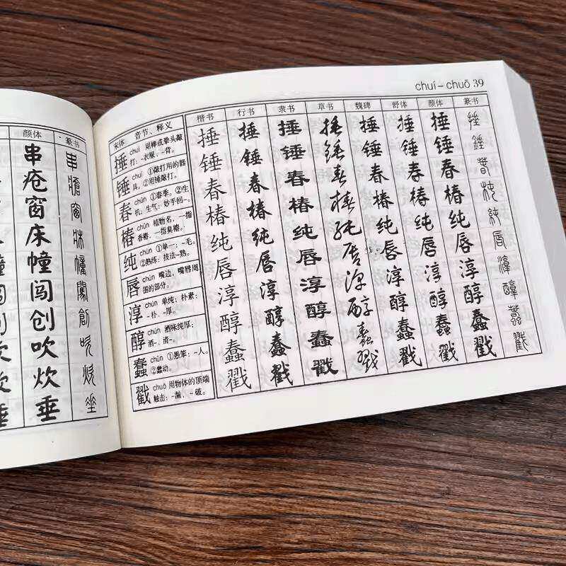 包邮书法九体字典楷书篆书隶书行书草书魏碑等书法毛笔用帖参考书
