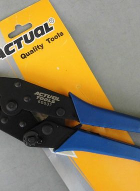库存Actual安信工具聚端接线压著钳棘轮式冷压钳接线端子钳60037
