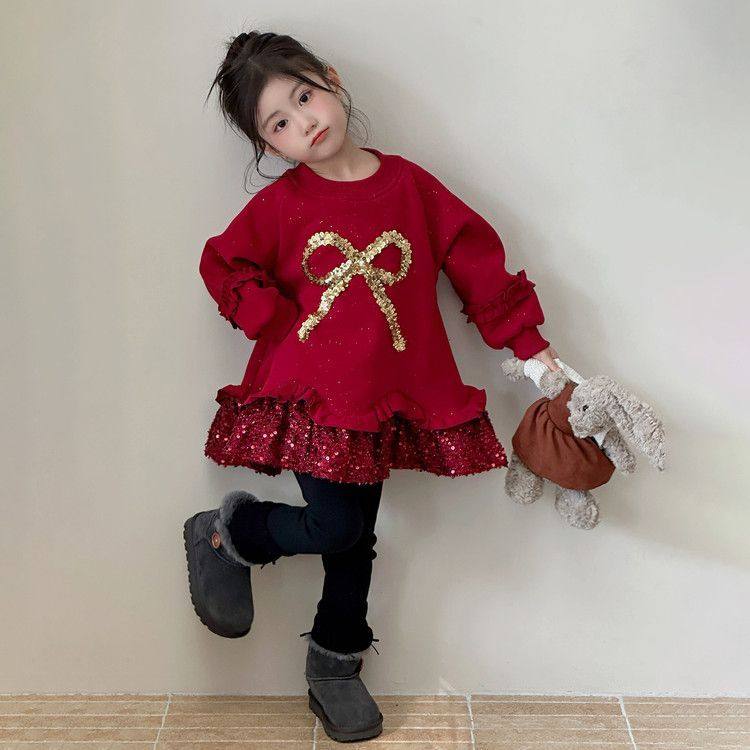 开学2026年冬新款女童连衣裙中长款加绒内搭冬季春秋款爆款公主风,童装/婴儿装/亲子装,连衣裙,淘宝优惠券,粉丝福利购,淘宝优惠卷