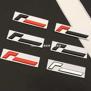 适用大众VWR高性能车标金属贴高尔夫8迈腾凌渡CC后尾字母车装饰贴