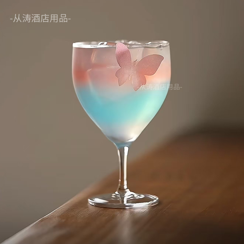 酒吧杯子木村硝子同款日系酒杯日式水滴形鸡尾酒杯矮脚艺术感酒杯