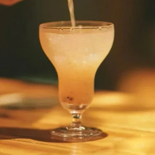 梨云手工玻璃高脚杯轻薄特调饮料杯咖啡杯鸡尾酒杯日式小容量酒杯