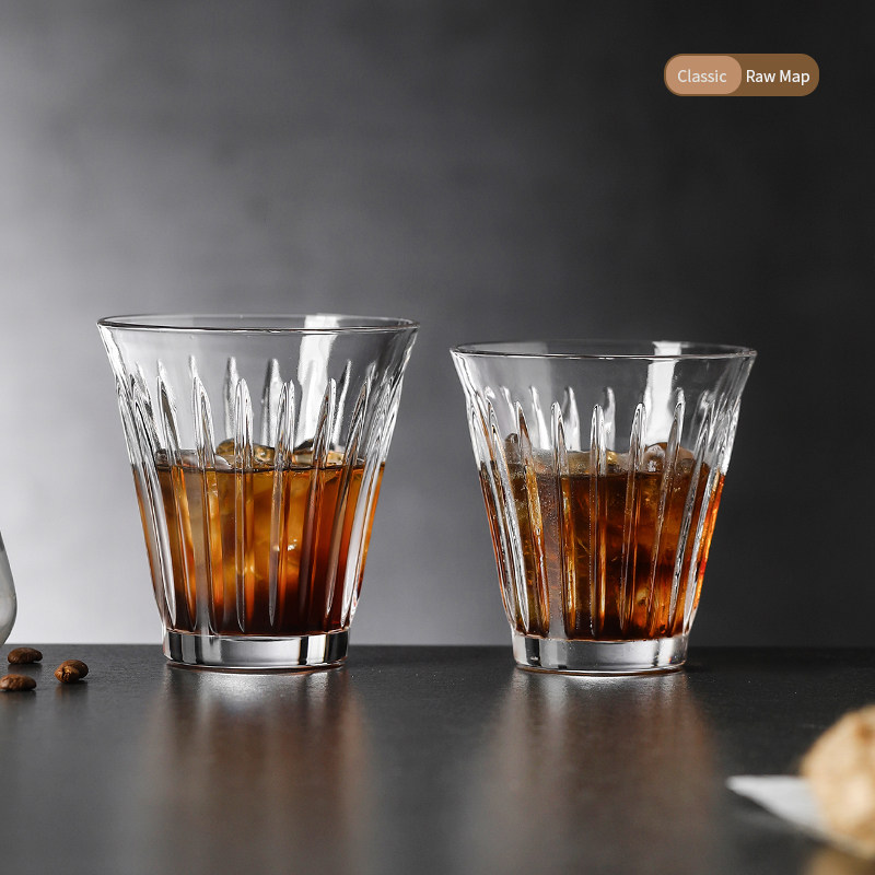 咖啡馆Dirty意式咖啡杯澳白玻璃杯复古风冰美式拿铁杯冷饮果汁杯