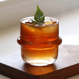 创意土星环无铅水晶玻璃杯咖啡拿铁水果酸奶杯饮品杯透明鸡尾酒杯