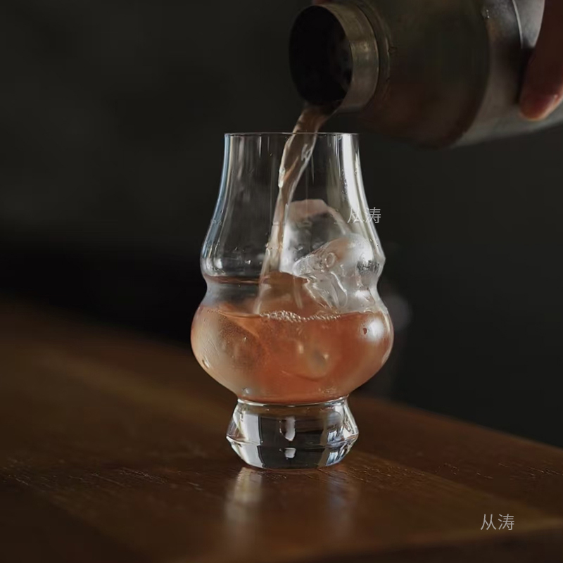 创意鸡尾酒杯闻香杯水晶玻璃福禄杯洋酒杯品鉴杯特调酒杯饮品杯子