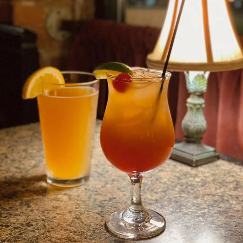 椰林杯高脚玻璃果汁杯