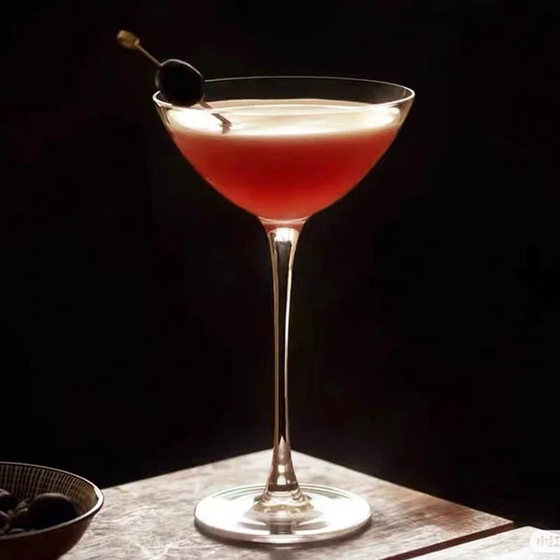 日式木村马天尼杯水晶玻璃高脚杯飞碟鸡尾酒杯阔口调酒马提尼杯子