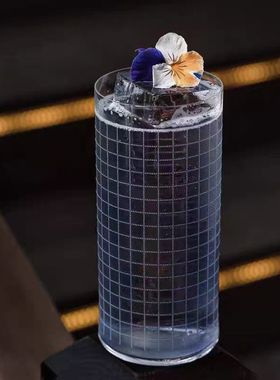 酒吧木村刻花超薄斜身柯林杯HighBall杯嗨棒杯金汤力杯柯林海波杯