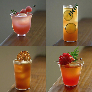 日式 木村超薄玻璃杯柯林杯长饮杯海波杯鸡尾酒杯咖啡杯威士忌杯子