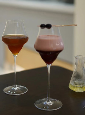 木村云朵高脚杯葡萄酒杯鸡尾酒杯玻璃红酒杯调酒杯特调饮品杯子