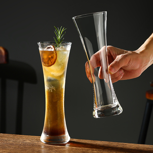 收腰玻璃杯长饮酒杯鸡尾酒杯冷萃杯水杯子水果茶杯咖啡杯冷饮杯