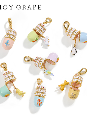 爱的胶囊动物吊坠长项链女